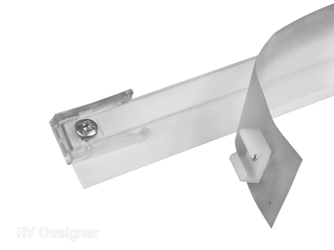 A502 – RV DESIGNER Window Curtain Track, Wall Mounted Track 45 Inch Length With 72 Inch Glide Tape/ Window Curtain Tr...